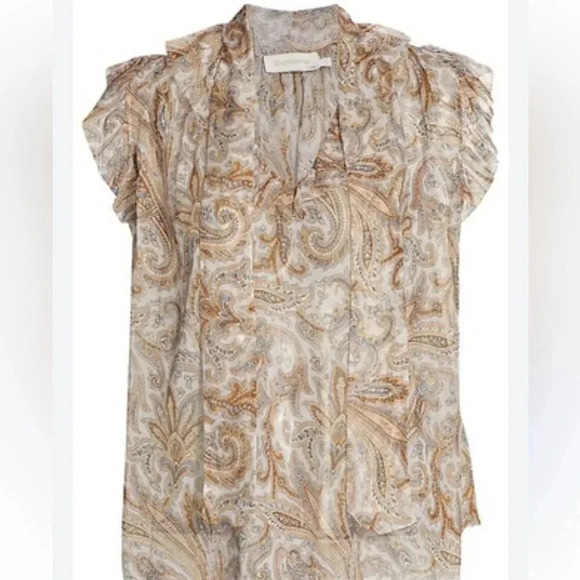 Zimmermann Wild Botanica Luminous Flutter Smock Top - Picture 5 of 9